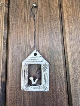 Preview: Anhänger Häuschen mit Vogel